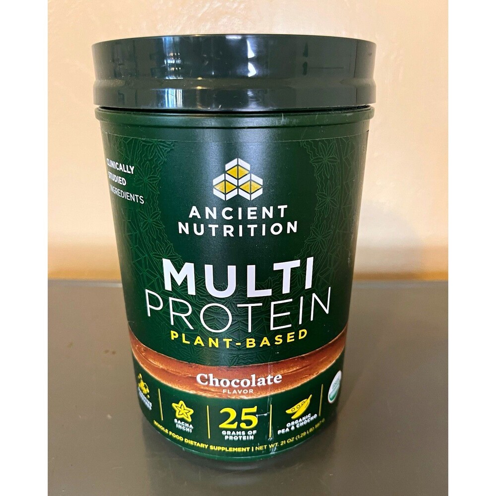 Ancient Nutrition Plant-Based Protein Powder Organic Chocolate, 21 oz